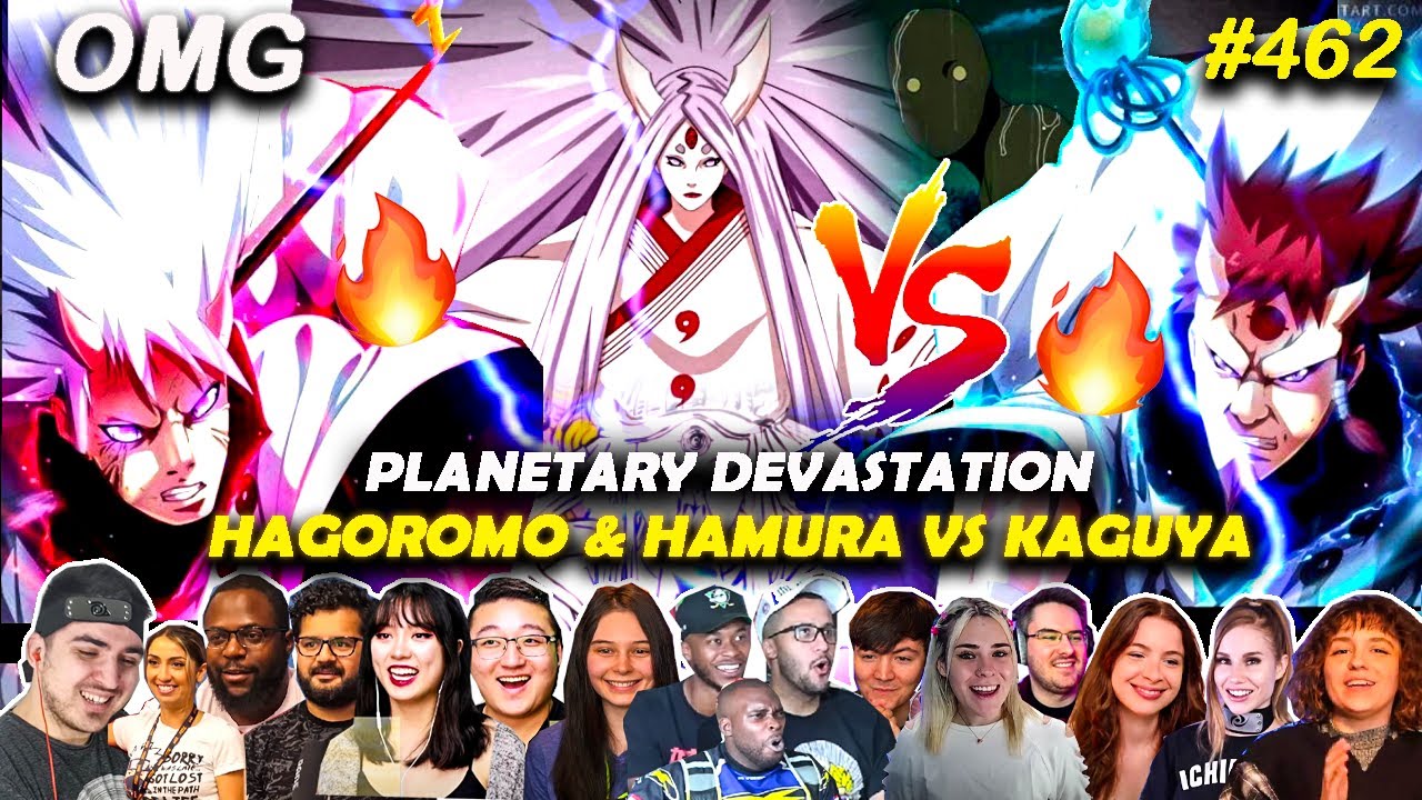 HAGOROMO & HAMURA vs KAGUYA🤯🌍Chibaku Tensei!! Reaction Mashup Shippuden Ep 462