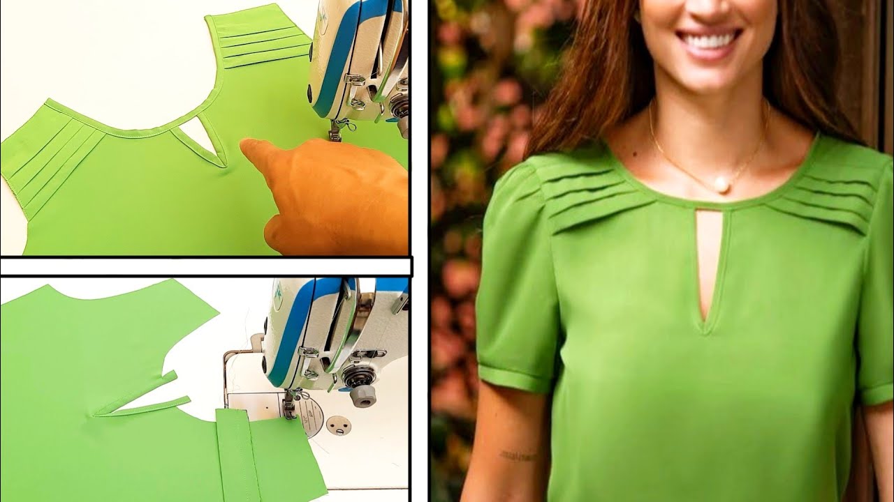 how to sew collar neck design cutting and stitching great with easy