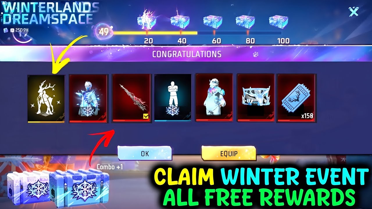 Wonderland Event All Free Rewards 🔥 | Old Elite Pass Return  😍 |Winterland 2025 Event Free Rewards