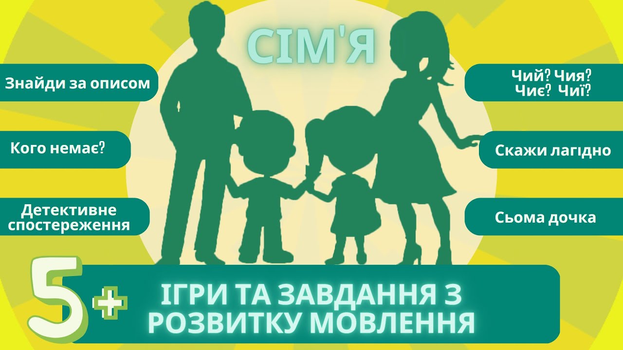 Розвиток мовлення: родина (сім'я). Дидактичні ігри. Казка 