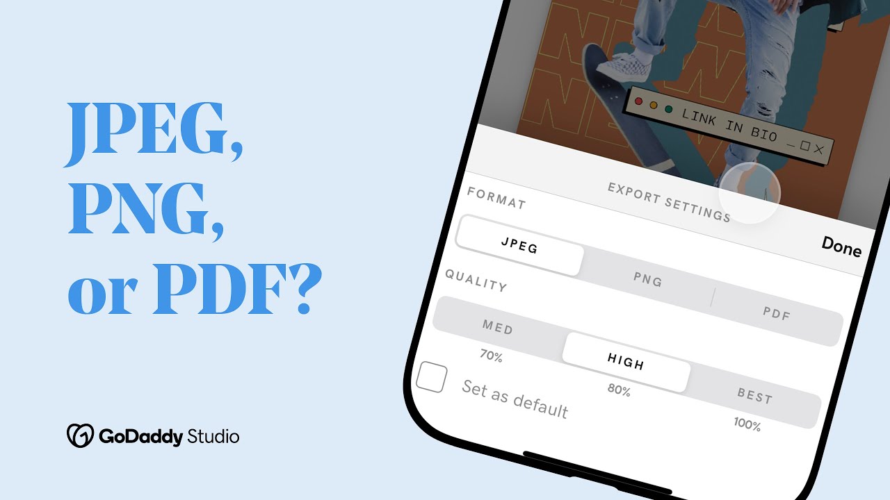 Как выбрать правильный формат файла для вашего проекта | GoDaddy Studio