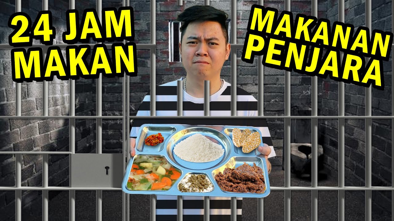 24 JAM MAKAN MAKANAN PENJARA! *menyesal*