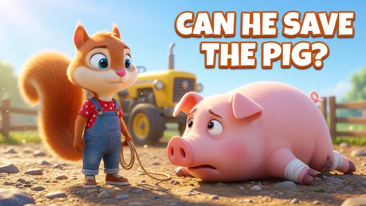 Brave Farm Squirrel Rescues Injured Pig & Discovers a Secret Underground Plot | Kids Adventure