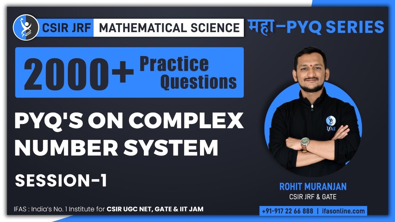 PYQ's On Complex Number Systems | 2000+ Practice Questions| Session 1 | IFAS