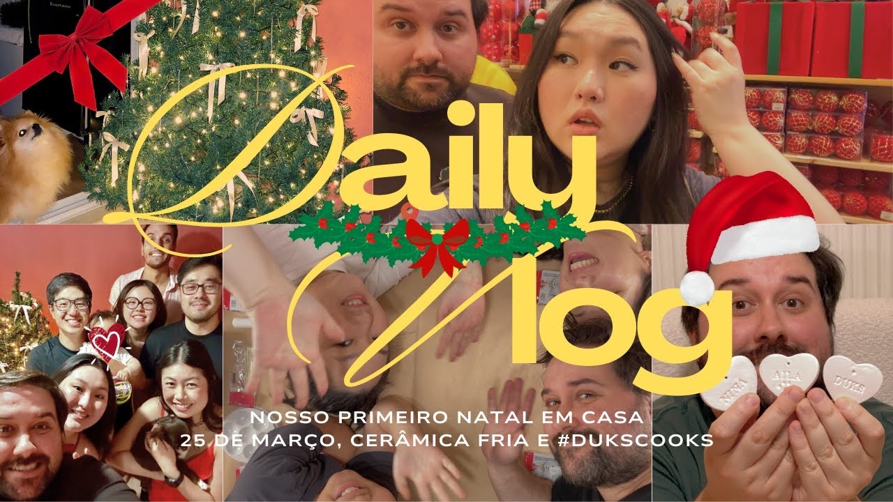VLOG | nosso PRIMEIRO NATAL 🎄 em casa: 25 de março, cerâmica fria e 