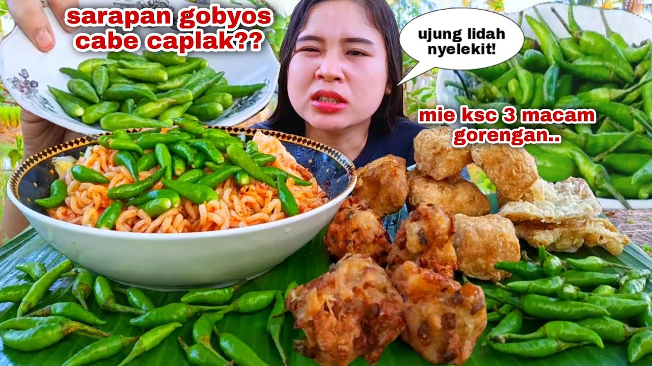 KANAN KIRI RAWIT CAPLAK❗MAKAN CABE RAWIT MENTAH MIE KOREAN SPICY CHICKEN ANEKA GORENGAN MUKBANG