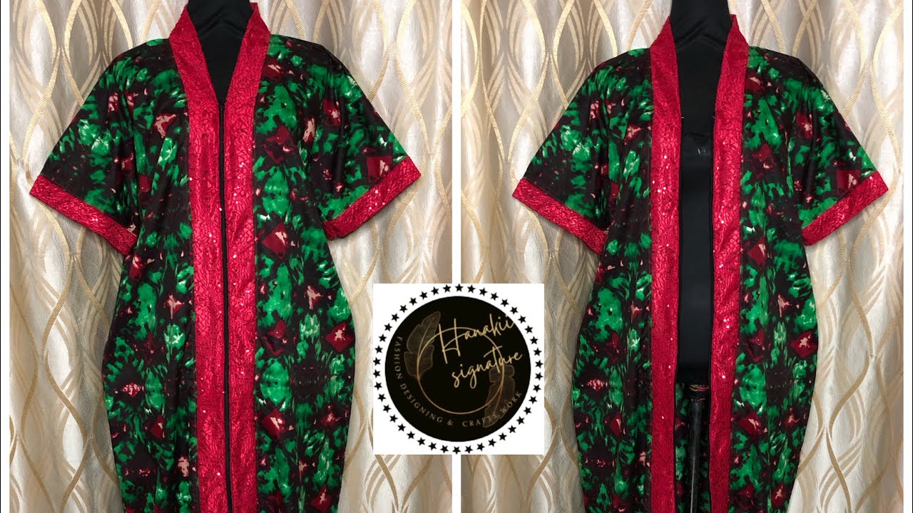 How to cut and sew this beautiful 2 in 1 kimono Kaftan.