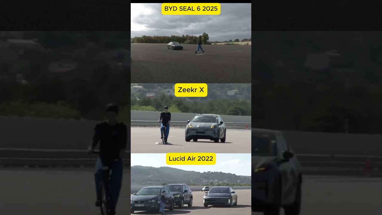 LUCID CAN HIT?  AEB TEST Lucid Air vs Zeekr X vs BYD Seal 6!  