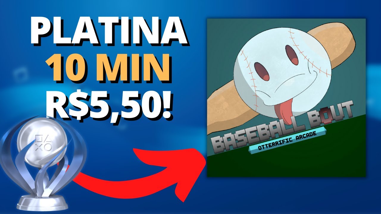PLATINA RÁPIDA e BARATA! Em 10 minutos por R$5,50 | Baseball Bout: Otterrific Arcade (PS4 e PS5)