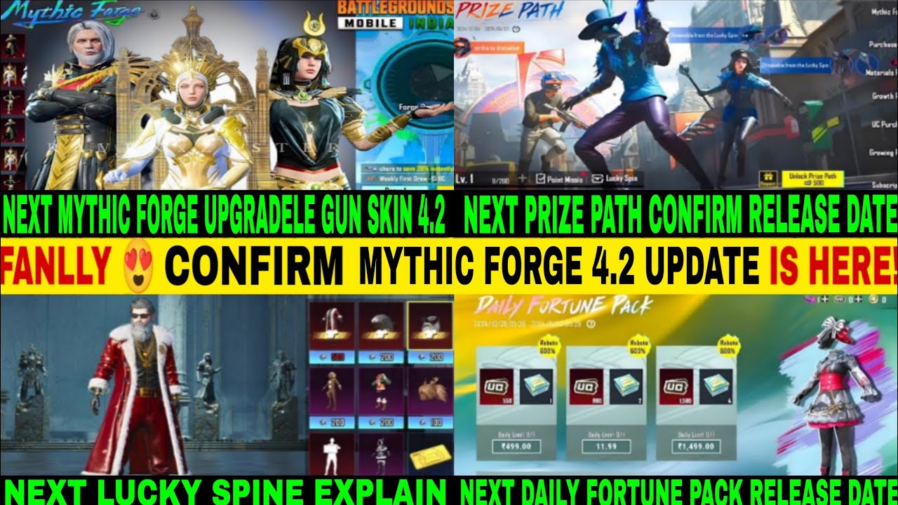 🔥101% Confirm Mythic Forge Bgmi | Next Prize Path Expected | New Uc Up Event in Date | Lucky Spin 4.