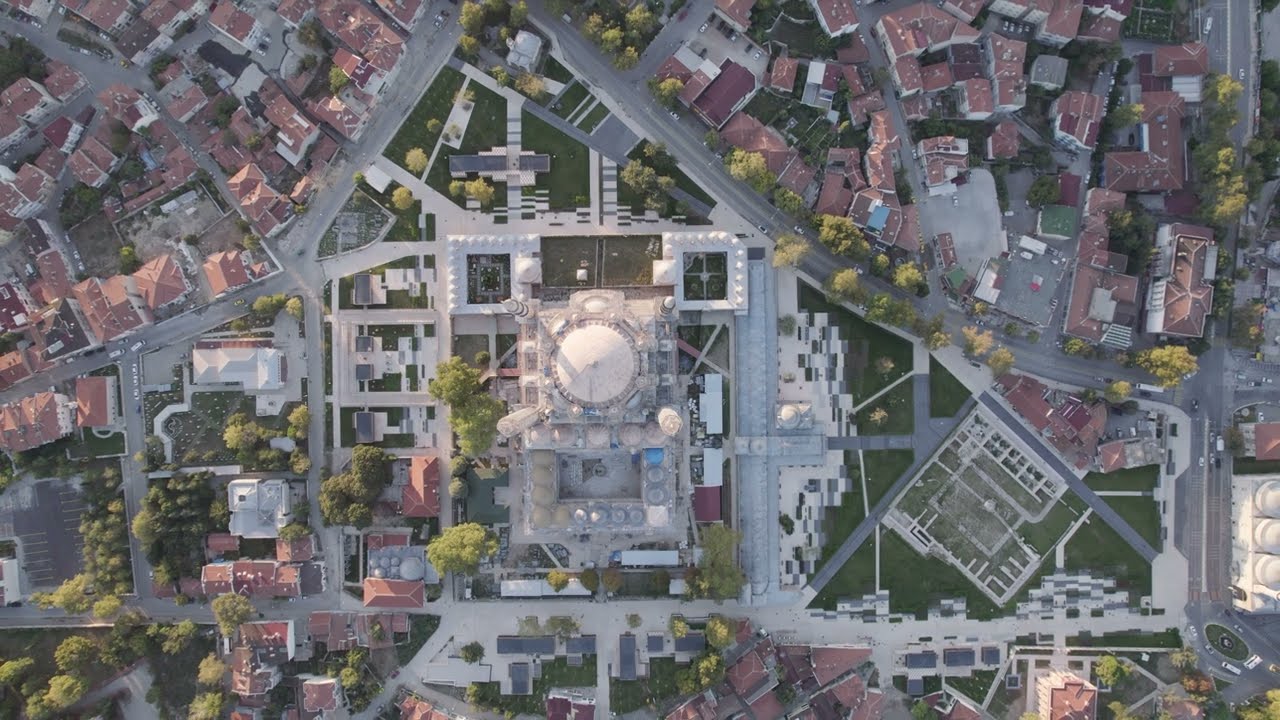Selimiye Mosque Environs Urban Design Architectural Video (4K)