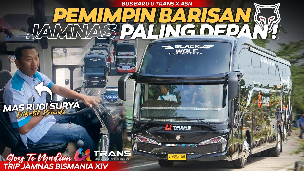 BUS HITAM PIMPIN BARISAN PALING DEPAN‼️ 40 BUS ARMADA JAMNAS🔥 HINO RK 280 PO U TRANS LIVERY ASNPRO