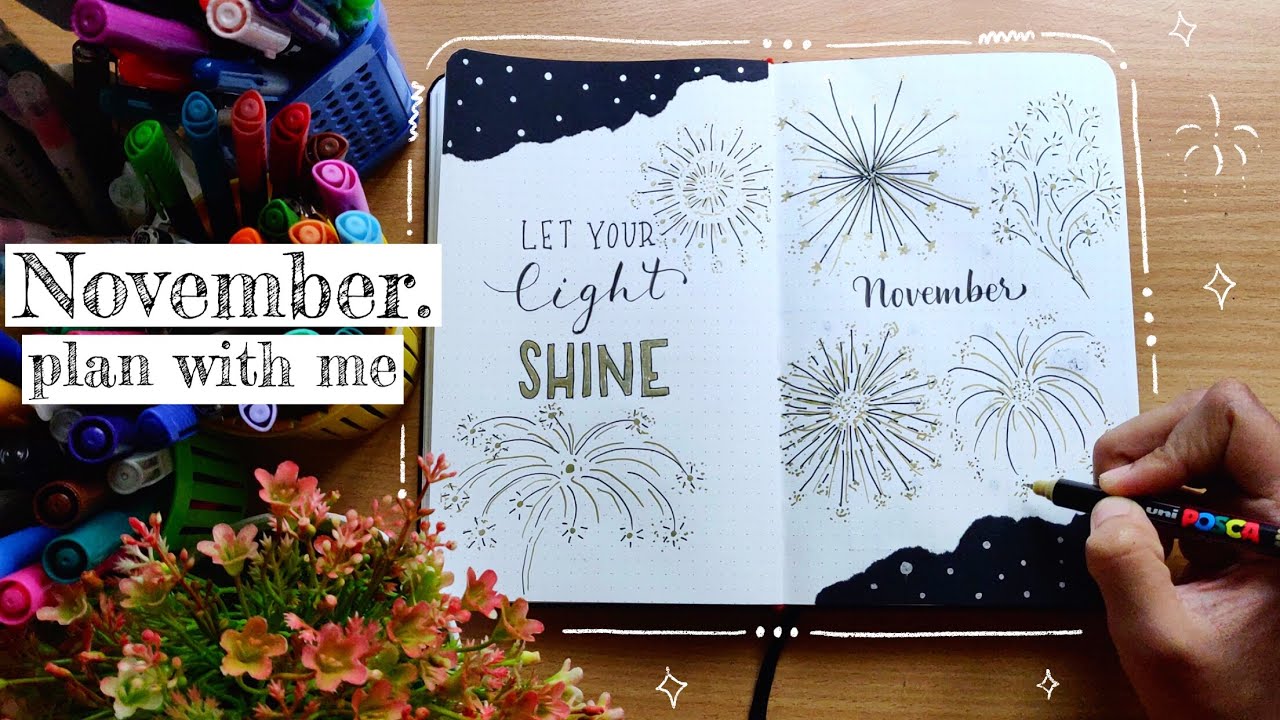 November 2020 Diwali Bullet Journal Setup! | Plan with me! | Journal Station | #YTFAMFest