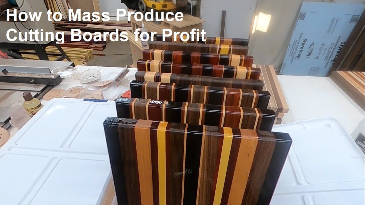Mass Production Cutting Boards #cuttingboard #wood #craft