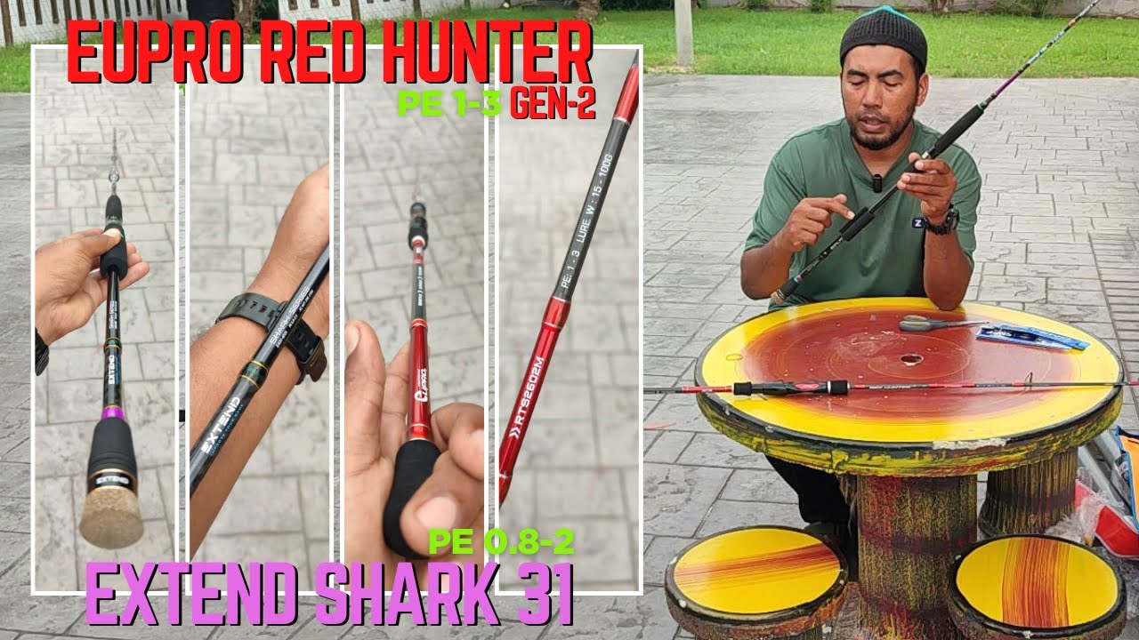 UNBOXING | Barang Pancing Malaysia: Eupro Red Hunter G2 Dengan Shark Extend | Jigging Tenggiri