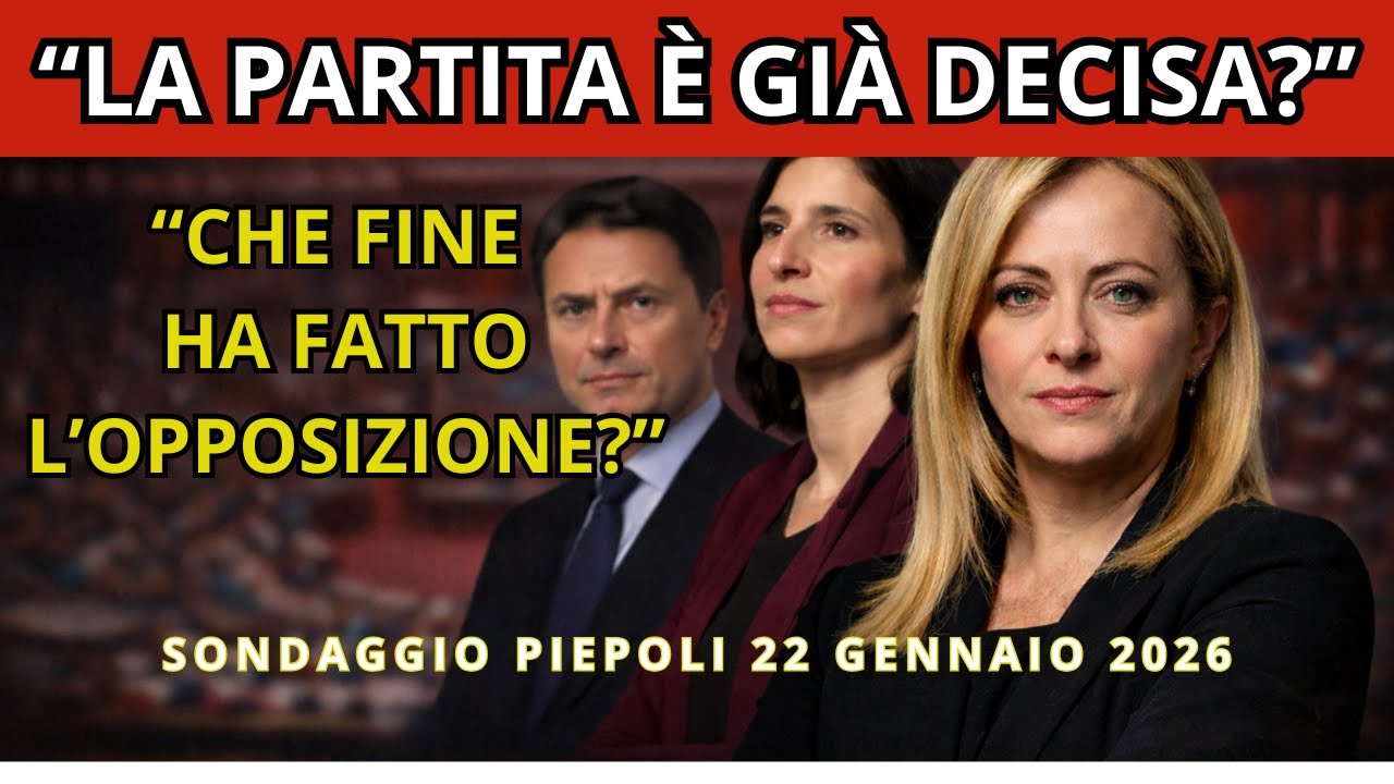 Sondaggi politici oggi: Fratelli d’Italia vola, PD cresce | Piepoli 22 gennaio 2026!