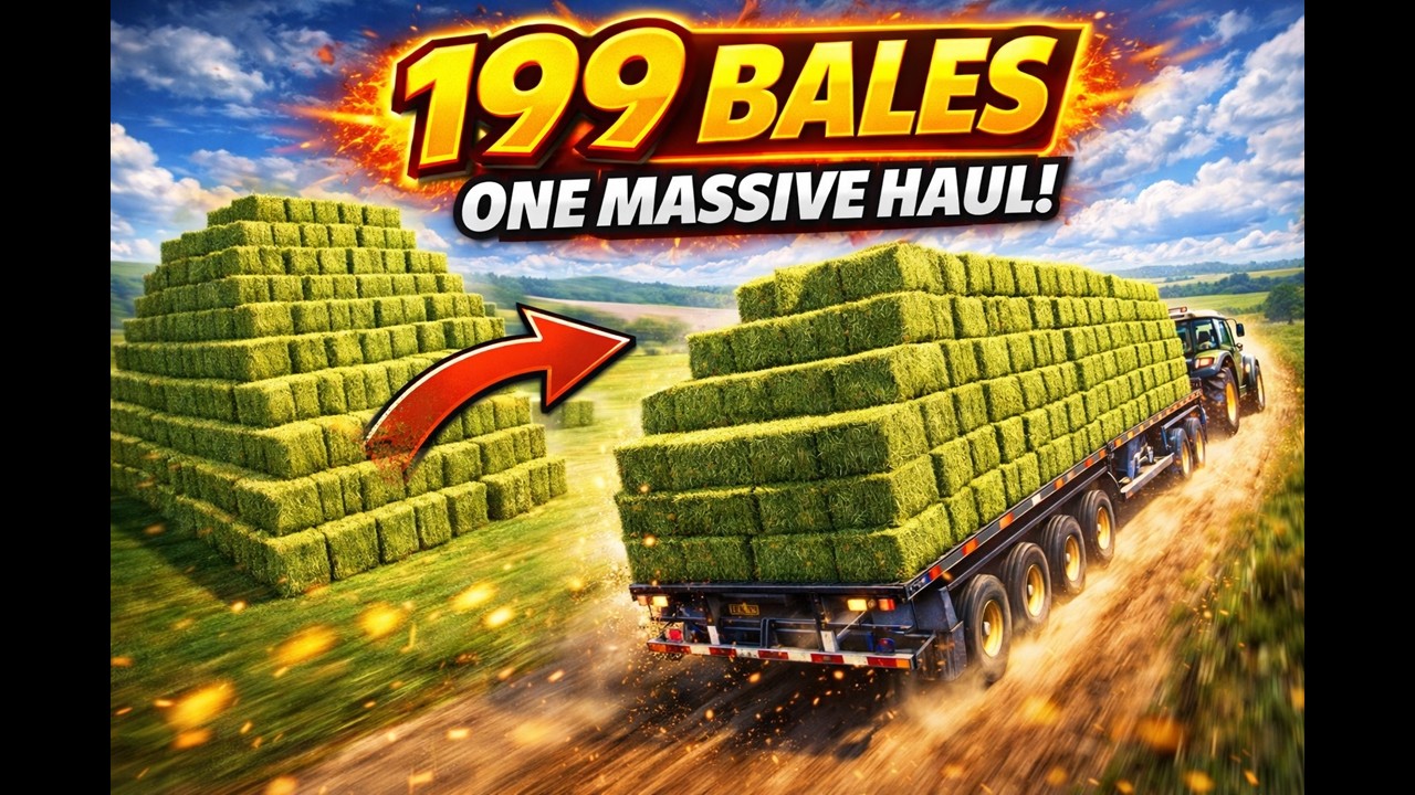 Massive Transport Run! 199 Grass Bales 🔥 | FS25