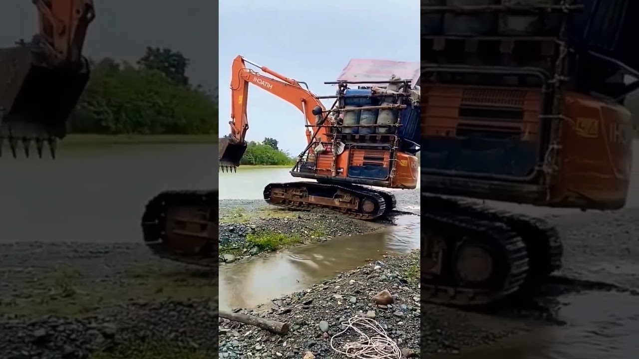 JCV Working in flood #shorts_feed #jcv  #building