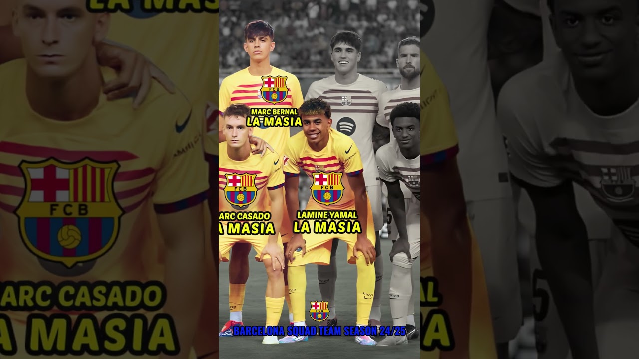 BARCELONA SQUAD TEAM SEASON 2024/2025 (full academy la masia) | TRANSFER VALUE #bintangbola