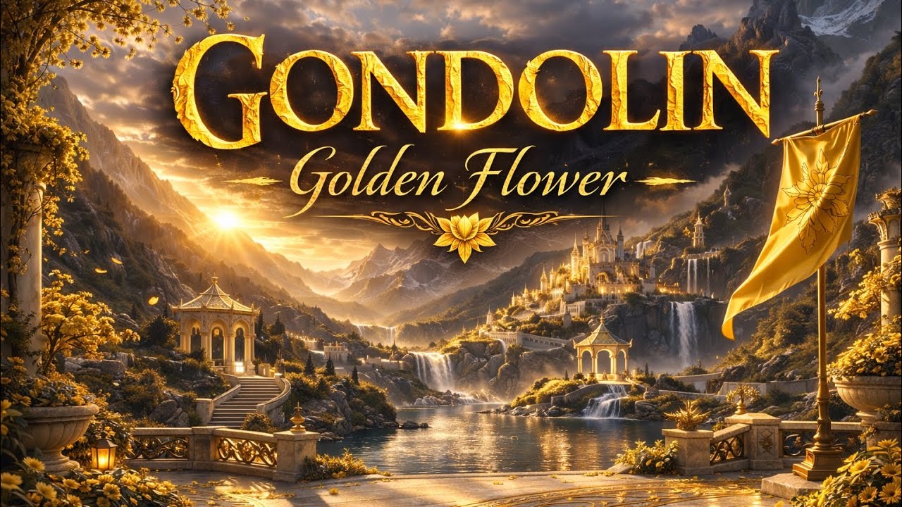 Gondolin Ambience | House of the Golden Flower 🌼 Elven City at Golden Hour