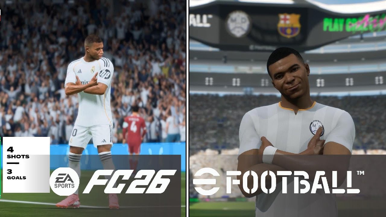 eFootball 🆚 EA FC 26 Selebrasi Kylian Mbapp&eacute;🔥