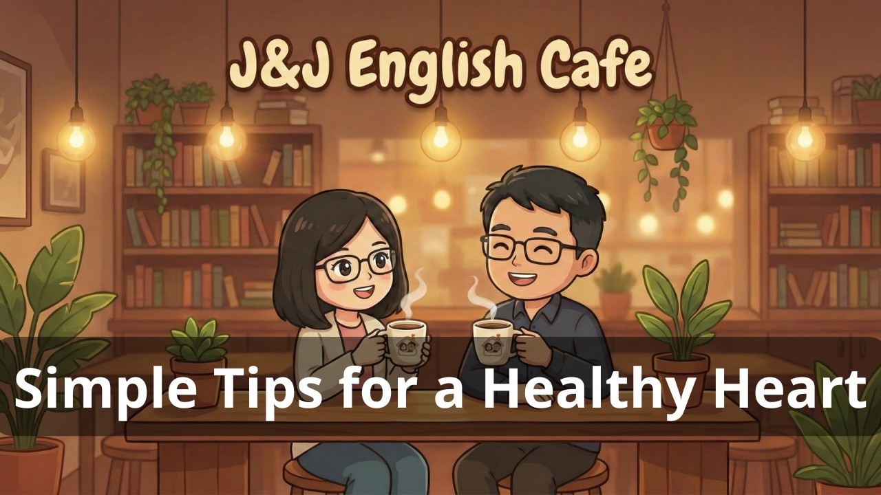 【J&J English Cafe】Ep.47: Simple Tips for a Healthy Heart