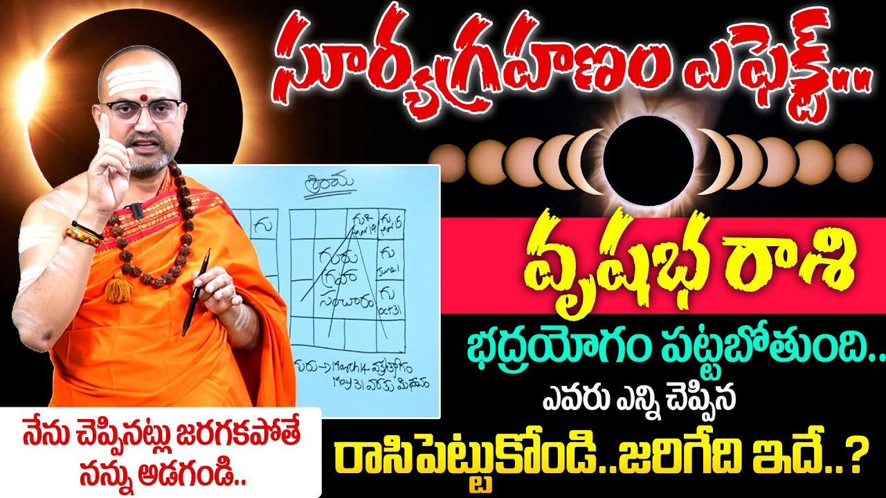 Surya Grahan 🔥 Effects On Vrushaba (Taurus) Rashi 2026 | 🕉️వృషభ రాశి ఫలాలు | Nandhibatla | Its UTV