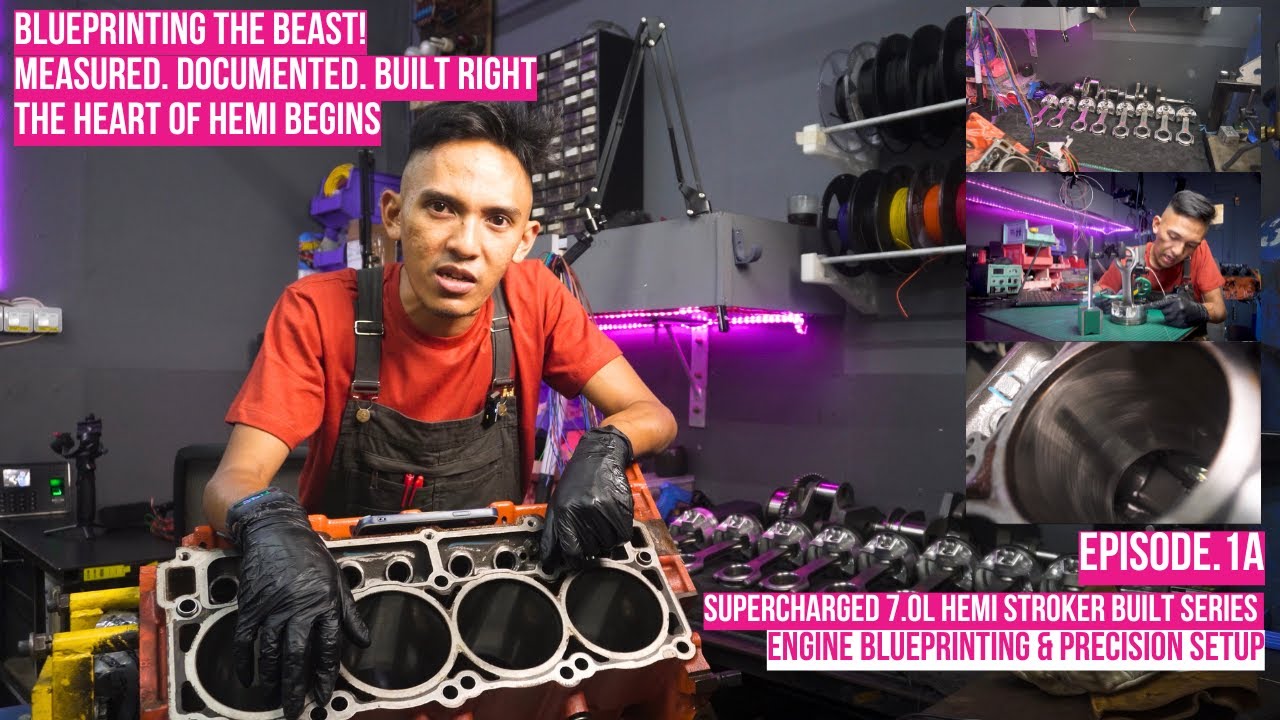 Supercharged 7.0L HEMI Stroker Build Series (Ep. 1A) — Engine Blueprinting & Precision Setup