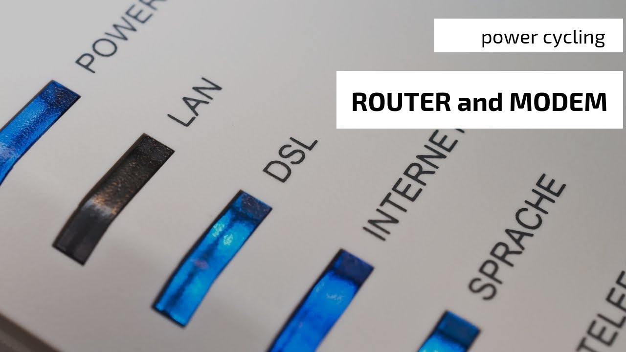 Tech Tip: Power Cycling Modem and Router