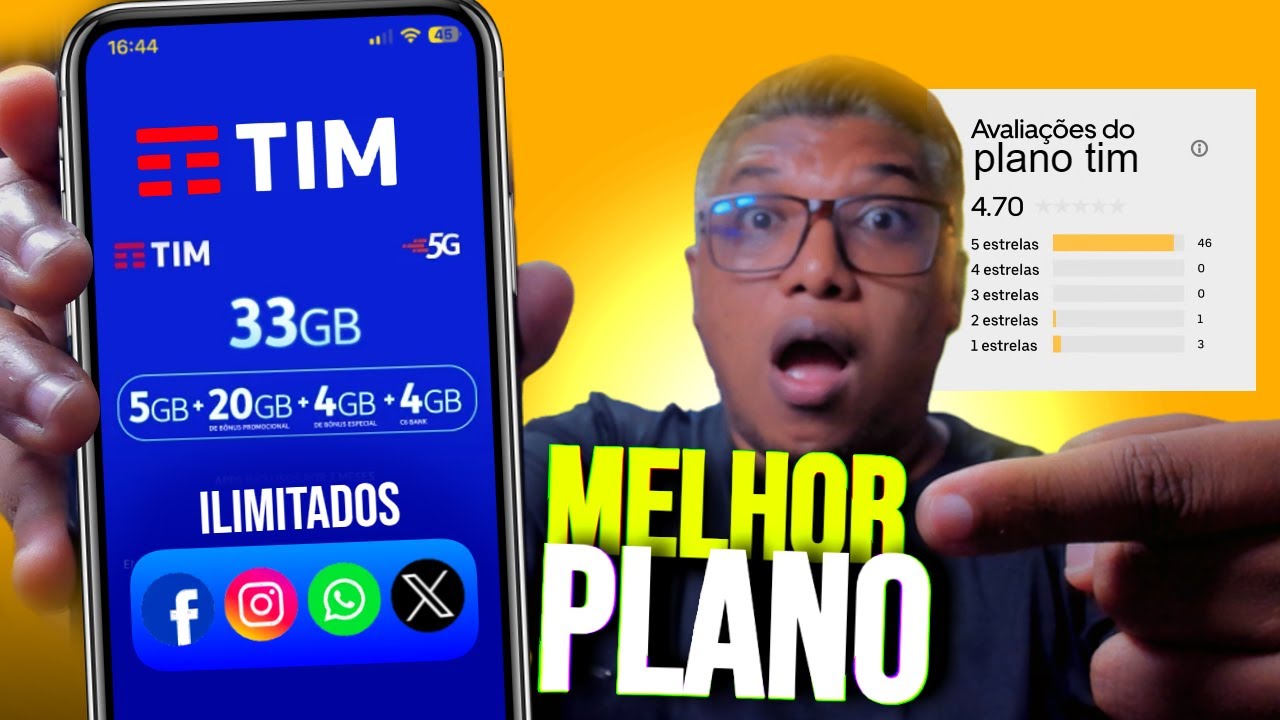 O MELHOR PLANO CONTROLE DA TIM PARA CELULAR! 33 GB⭐✅