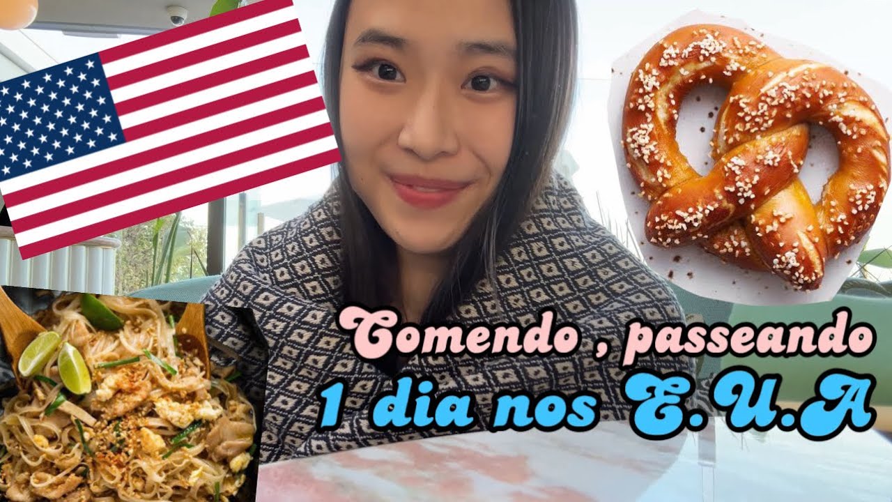 Comendo tudo nos EUA ! Vlog de ida para os EUA