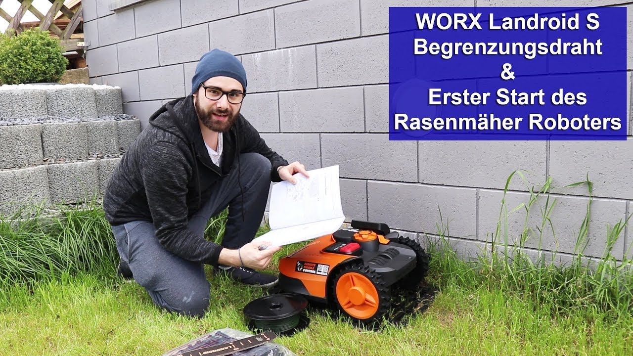 [WORX Landroid S] Begrenzungsdraht verlegen & erster Start des Rasenmäher Roboters [Tutorial] [HD]