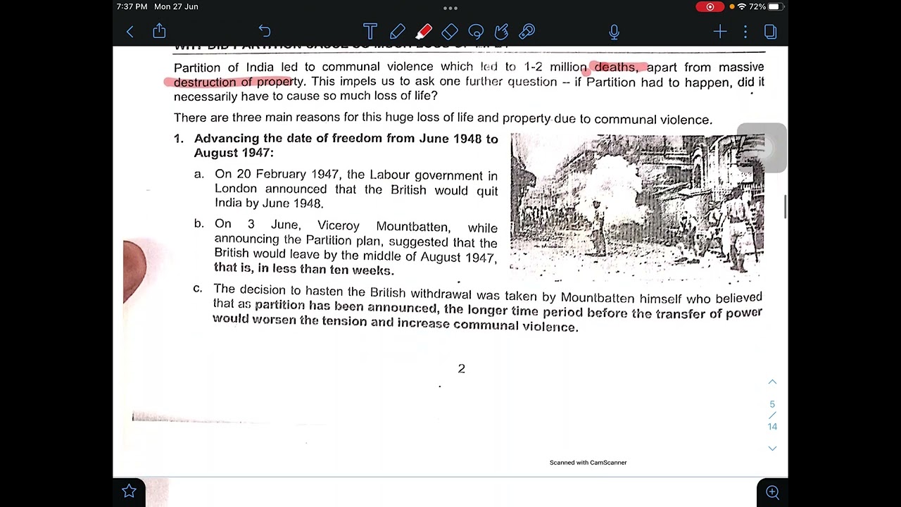 003 Partition and it&rsquo;s aftermath