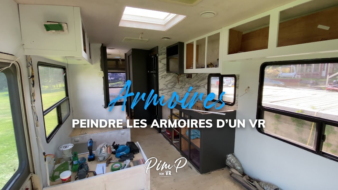 Peinturer les armoires de bois d'un Vr ou d'une roulotte