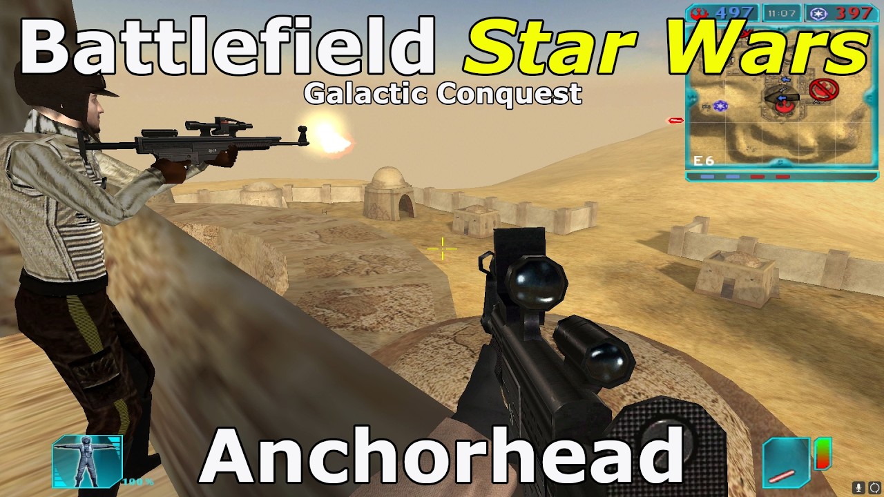 Battlefield Galactic Conquest Anchorhead Multiplayer Gameplay