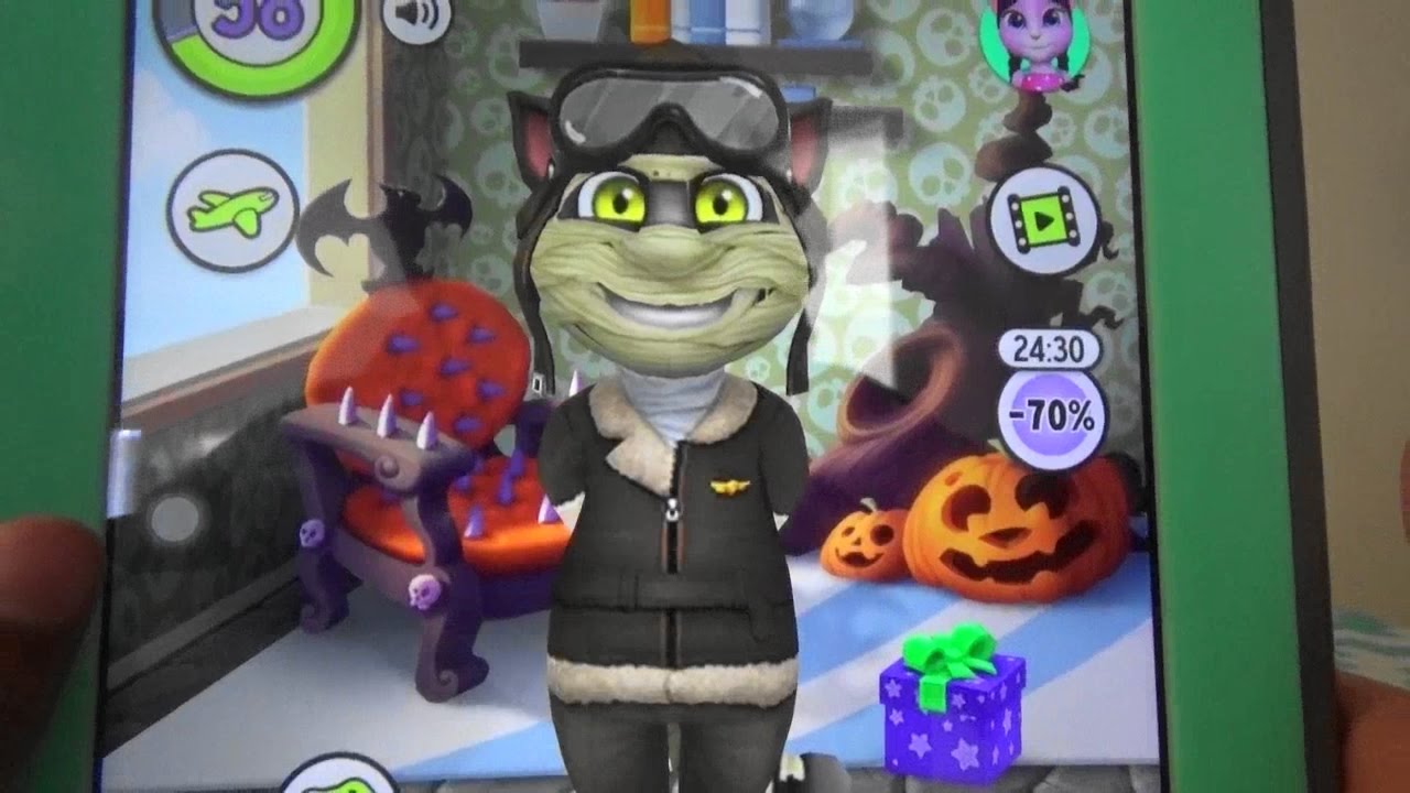 My Talking Tom Travel update Aviator outfit