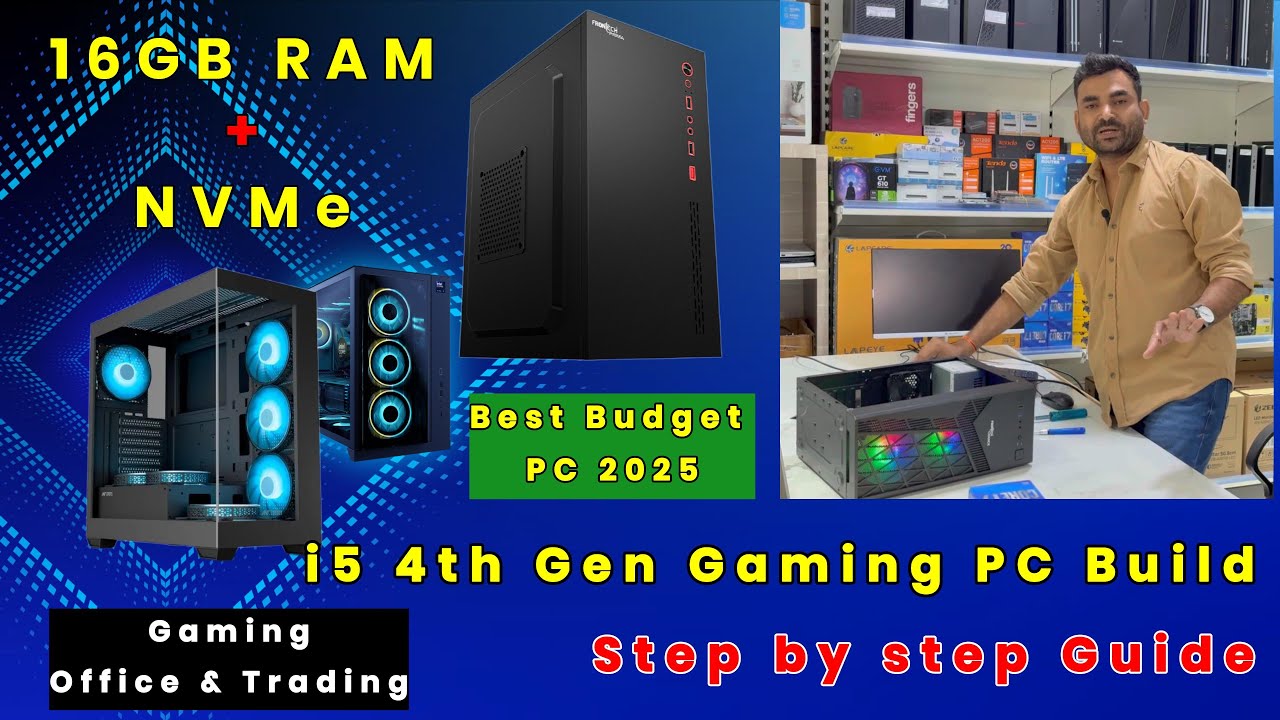 🔥 i5 4th Gen Gaming PC Build | 16GB RAM + NVMe | Best Budget Setup for Office, Trading & Dual Screen
