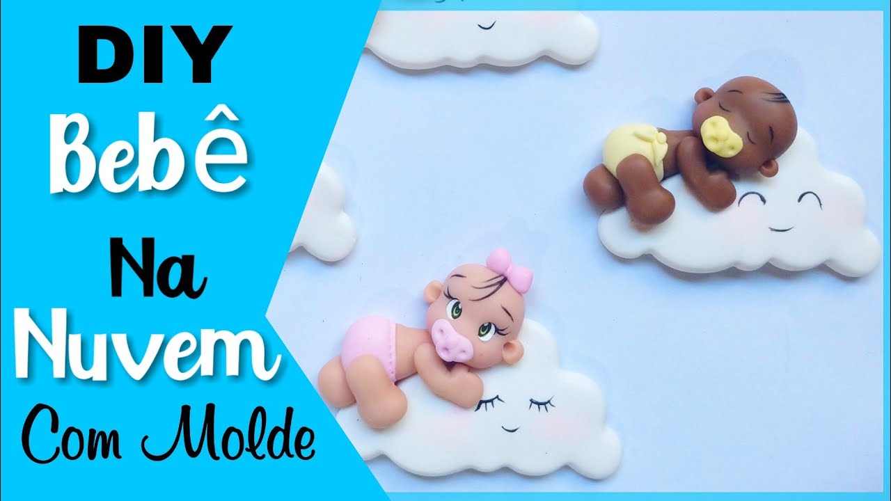 DIY - Bebê na nuvem em biscuit || Com Molde da Simone Moldes || Pierre Marinho