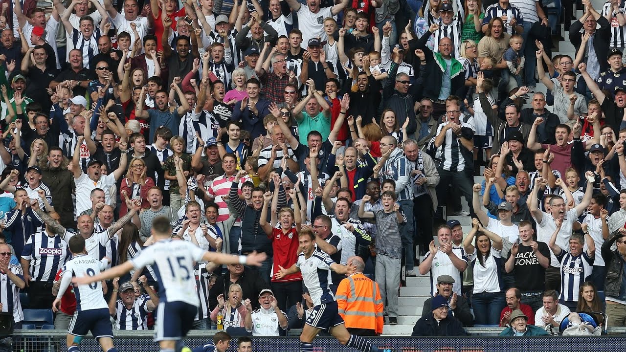 FAN CAM: West Bromwich Albion fans 'boing-boing' and sing 'The Lord's My Shepherd'