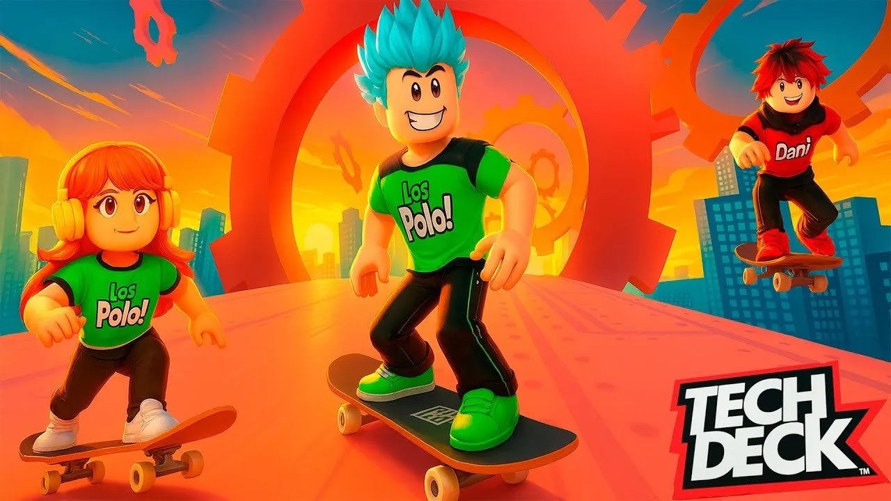 Mejora el SKATE para GANAR!! en el Obby de Tech Deck de Roblox!!