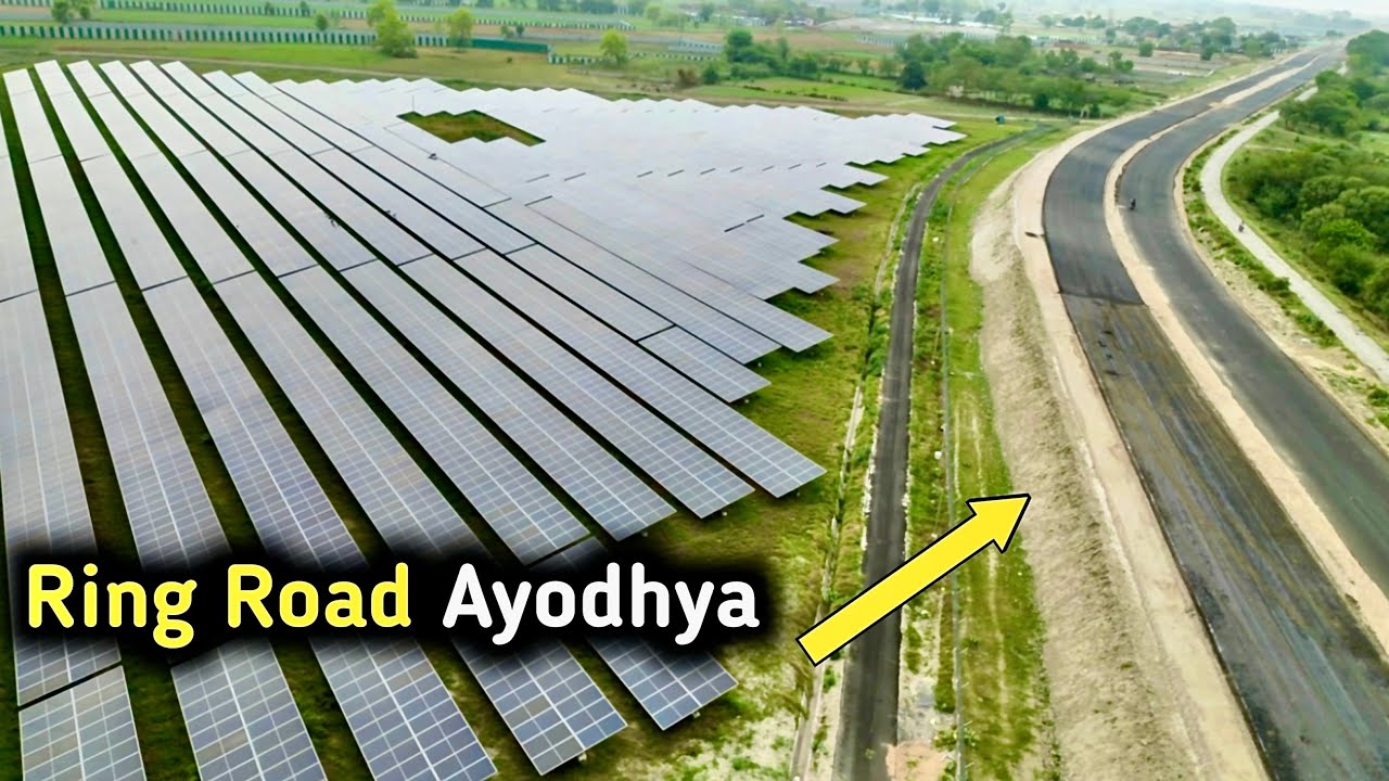 Ayodhya Ring Road Update| Ayodhya New project| Ayodhya ntpc Solar panel drone video