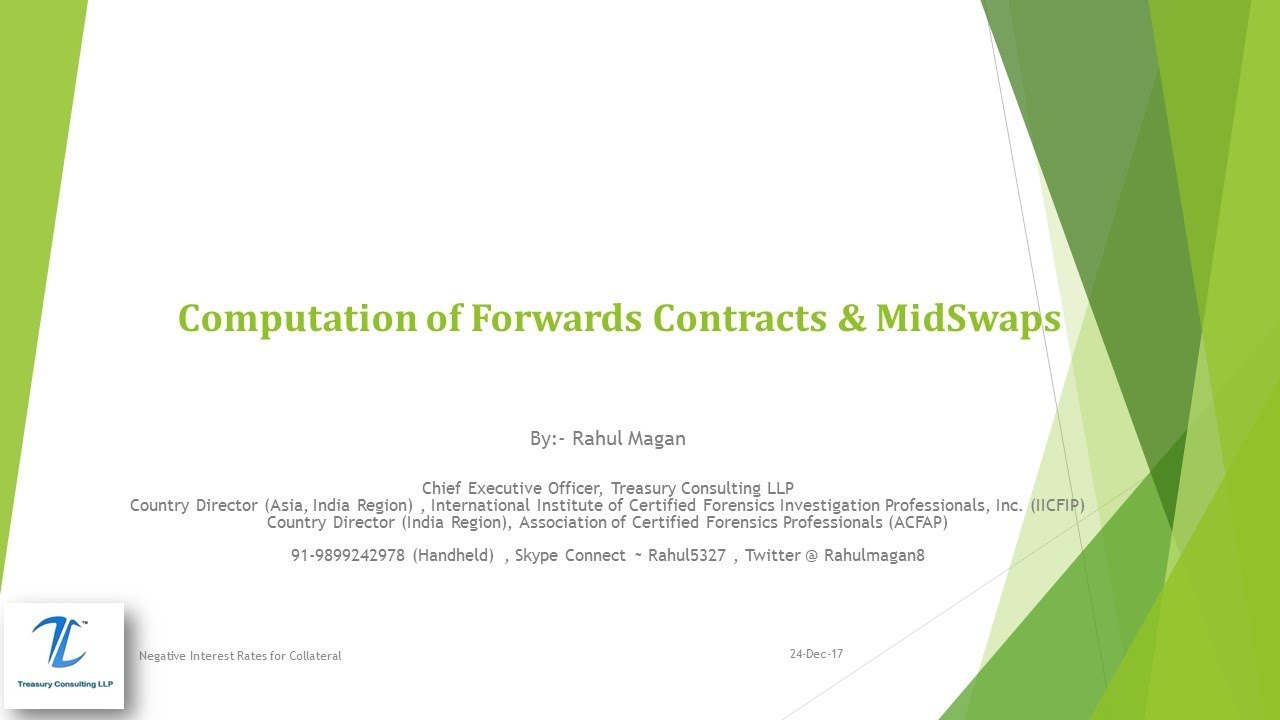 Computation of Forwards Contracts & MidSwaps