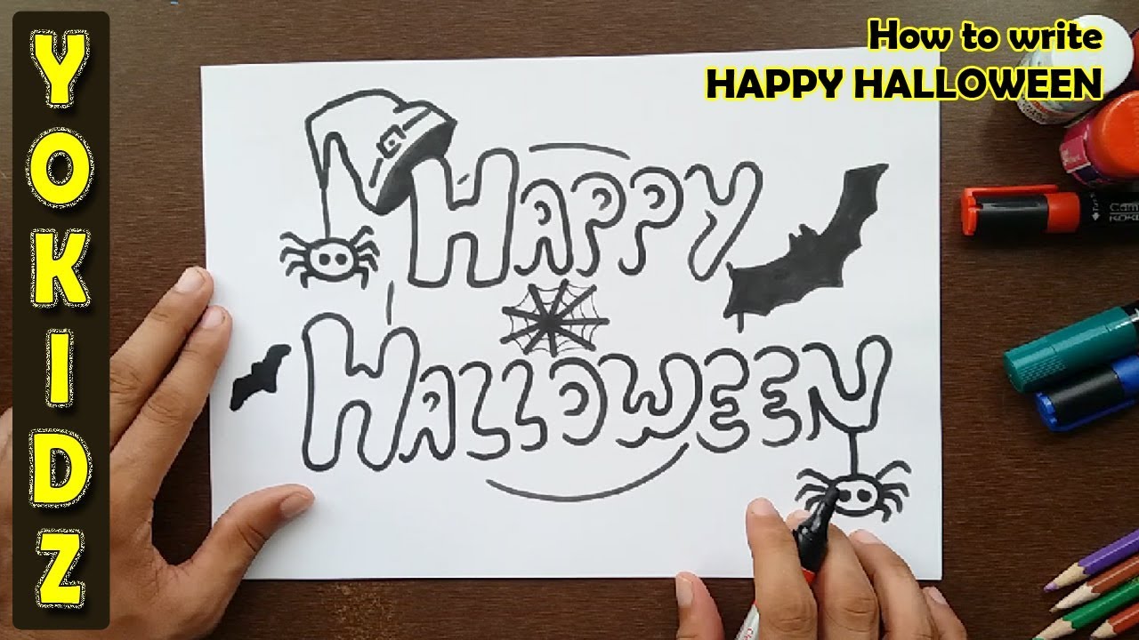 How to write HAPPY HALLOWEEN
