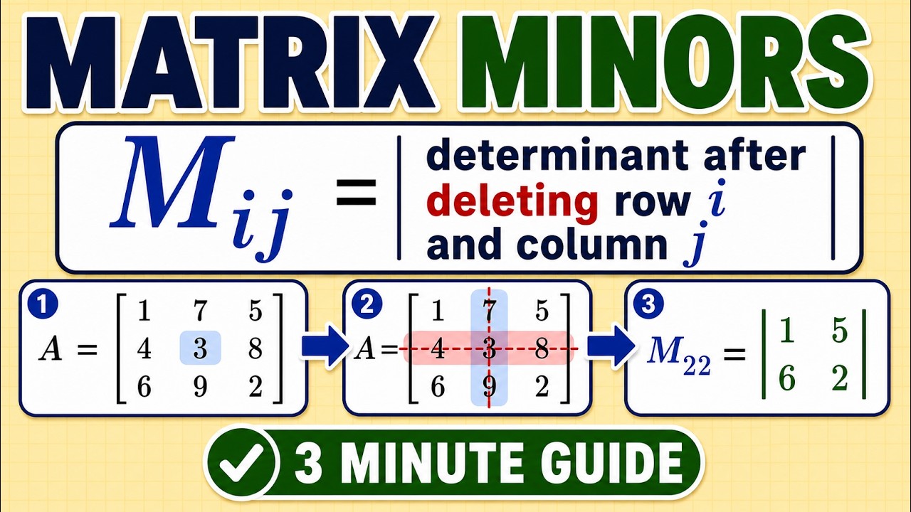 Master Matrix Minors in 3 Minutes