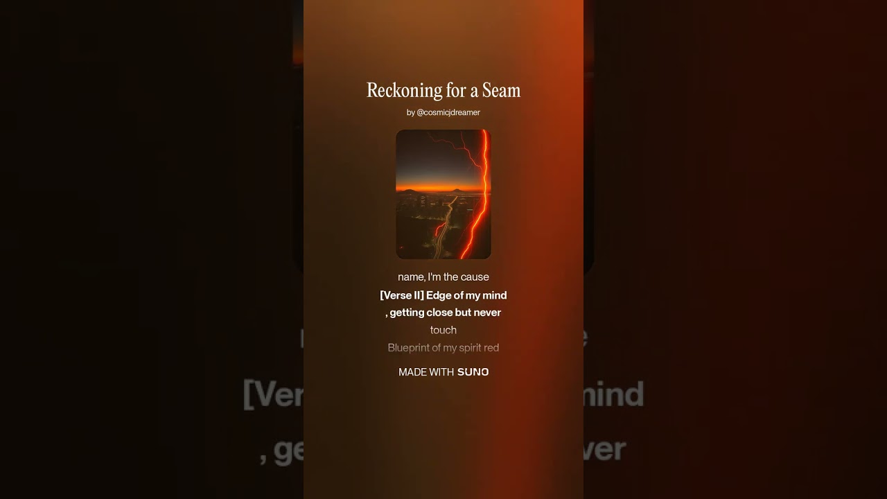 Reckoning for a Seam (Audio)