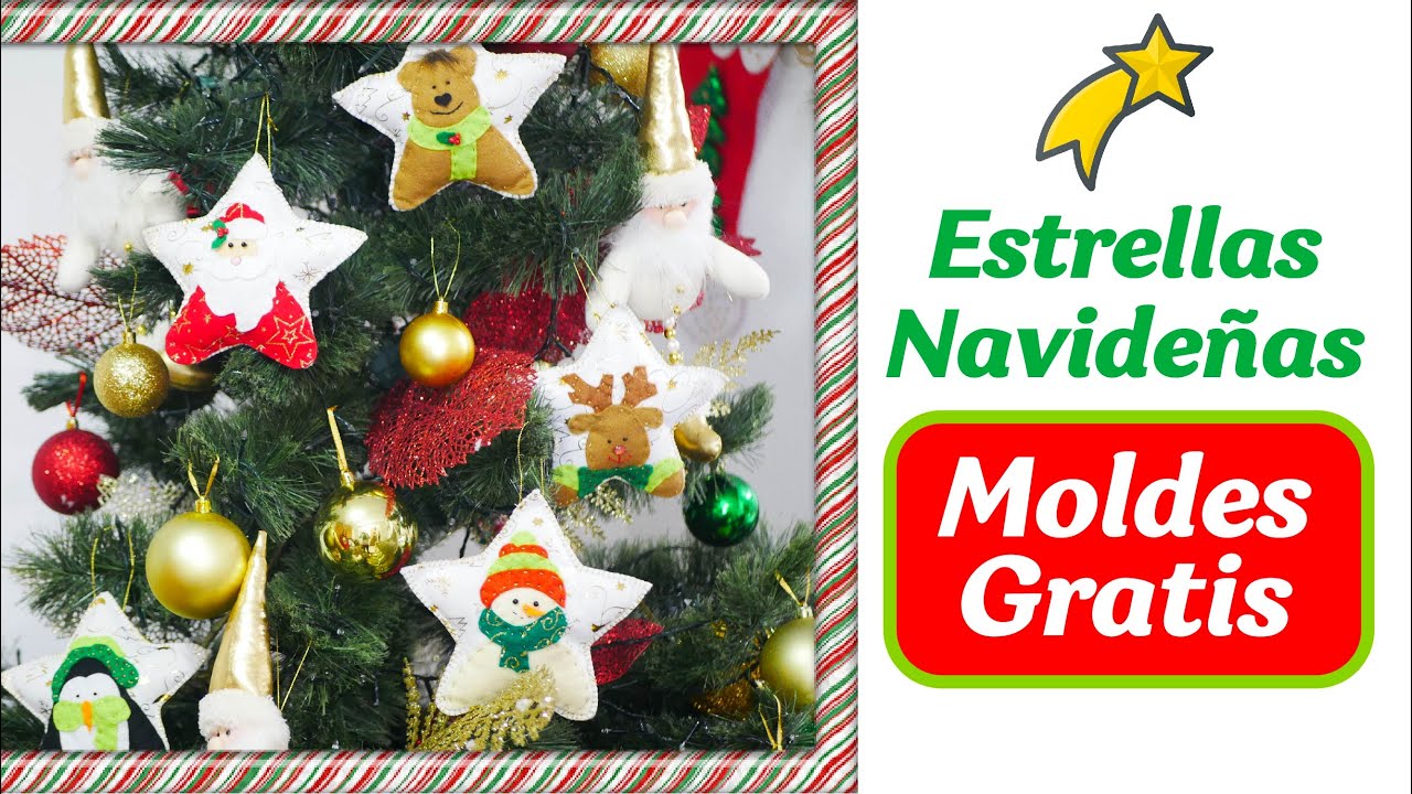 🦌🎄⛄🎅#Tutorial Estrellas Navideñas en Pañolency #fieltro