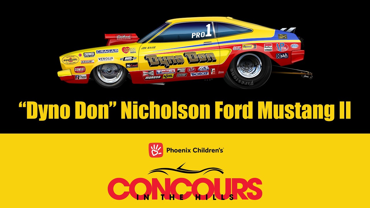 Автомобиль Dyno Don Nicholson Mustang II представлен на конкурсе Concours in the Hills в городе Ф...
