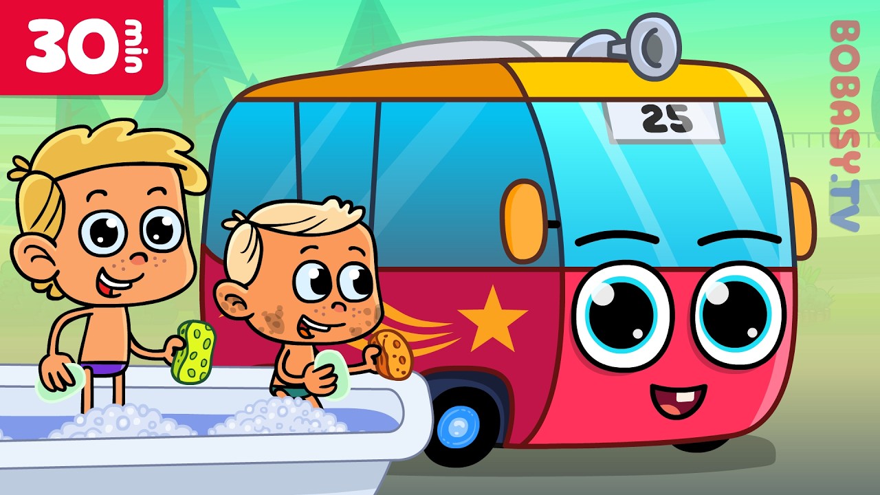 Koła Autobusu Kręcą Się 🚌 | Piosenki dla dzieci 🎶 30 minut | Bobasy TV