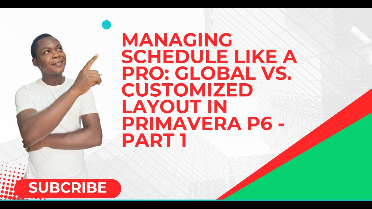 Global and Customized Layout in Primavera P6   Part 1