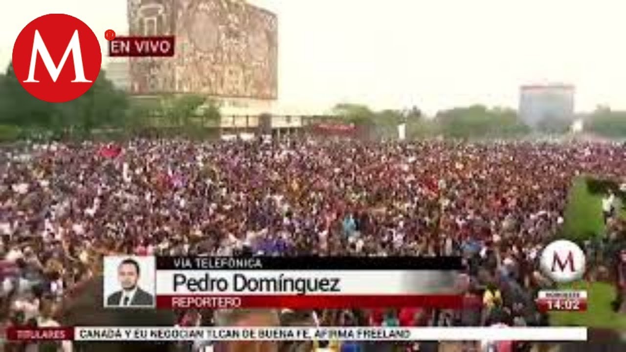 Operativo de seguridad tras marcha de estudiantes en CU
